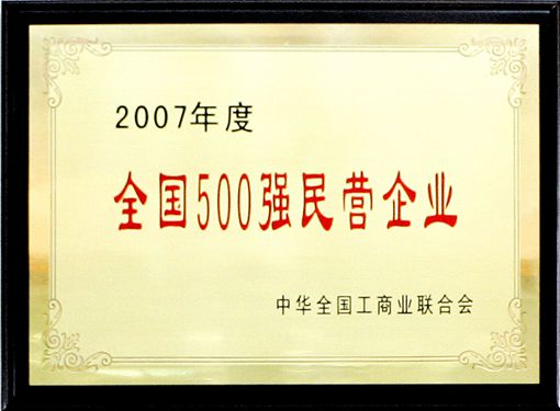 2007年度全國500強民營企業(yè)